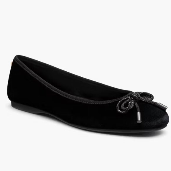 BIRDIES The Hummingbird in Black Velvet Jeweled Bow - Size 9 - Picture 4 of 14